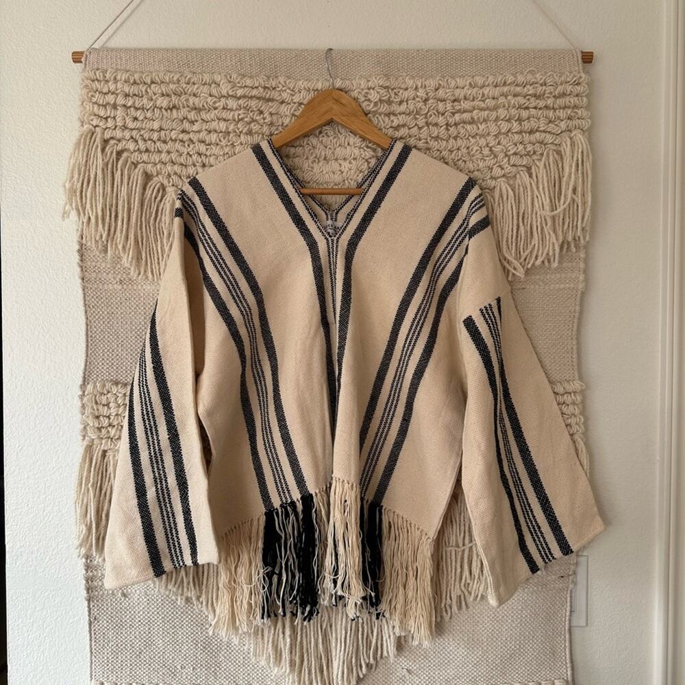 Apiece Apart Amelia Fringe Poncho Top
